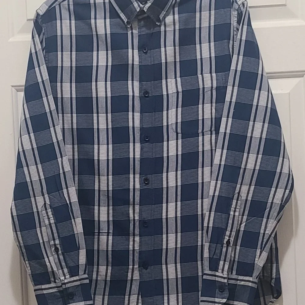 J. Crew Men's Plaid Long Sleeve Button Down Shirt SU